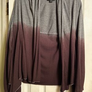 Forever 21 Charcoal Gray Open Front Cardigan